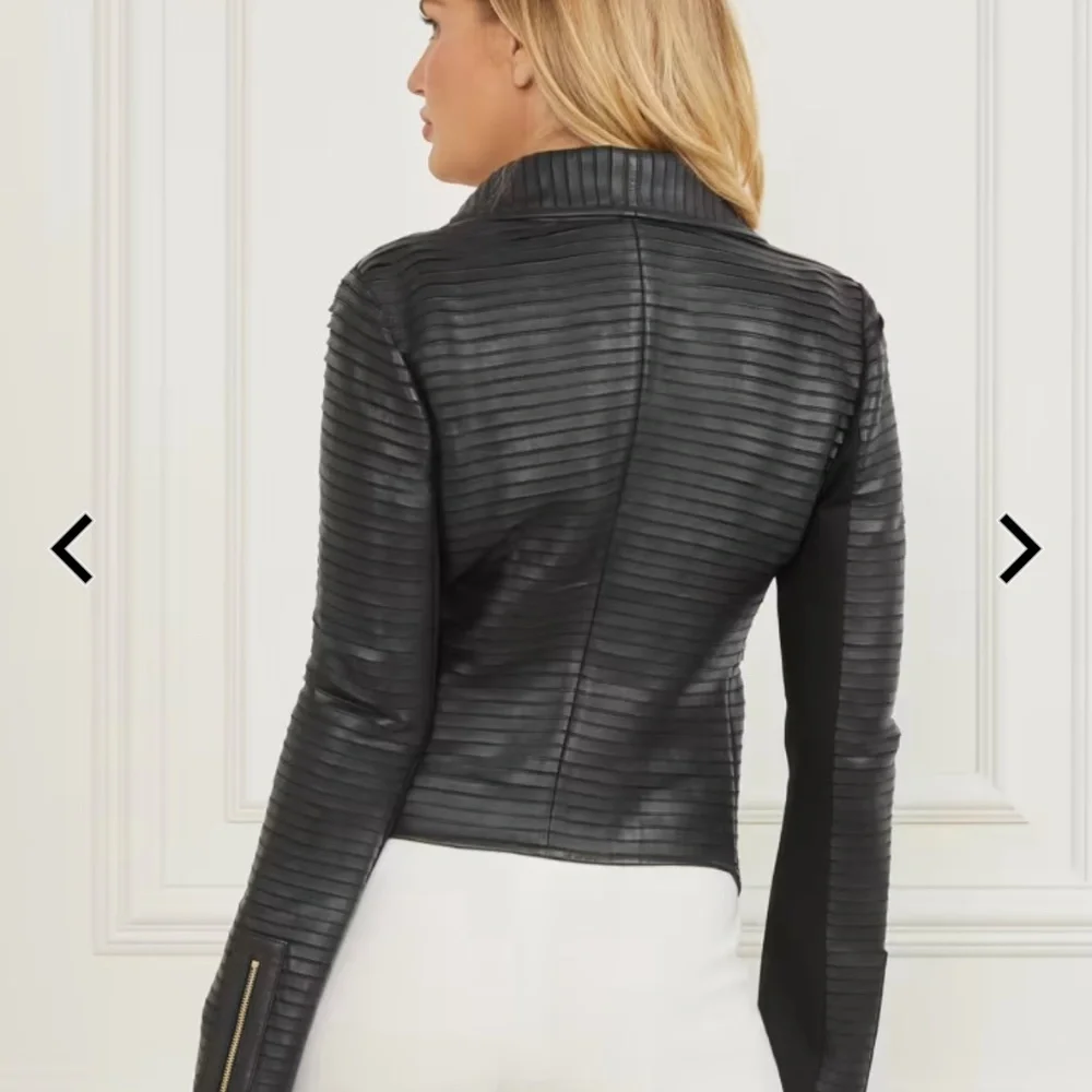 Marciano Shayna Drape Leather Jacket - Picture 4 of 9